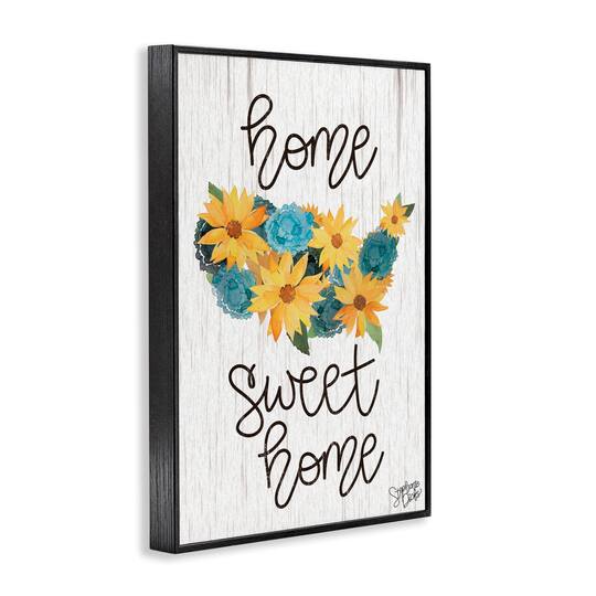 Stupell Industries Floral Americana Phrase Framed Giclee Art